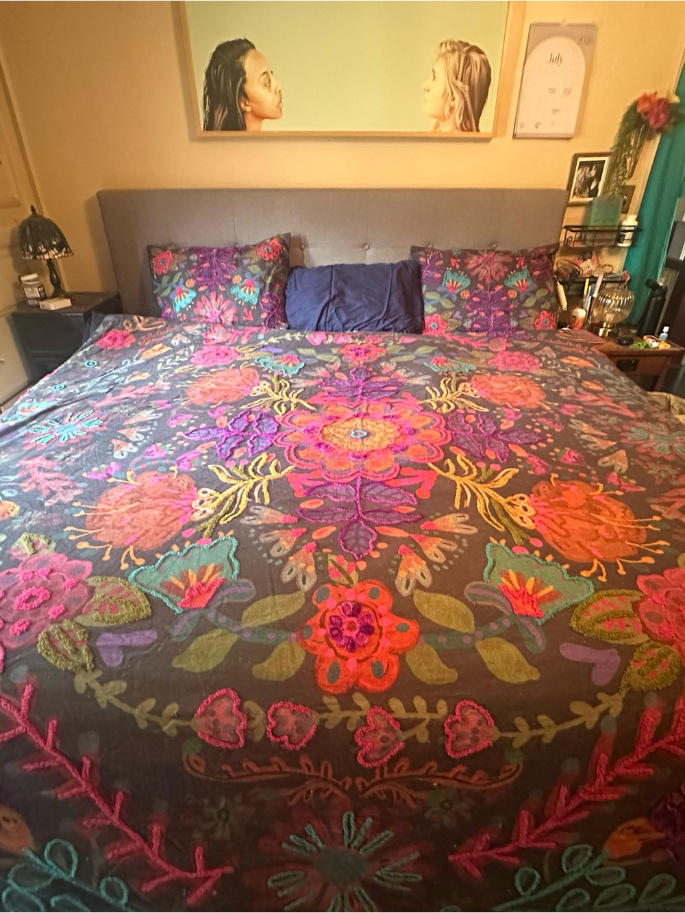 Catalina Cotton California King Duvet Cover from Natural Life. Two pillow cases.